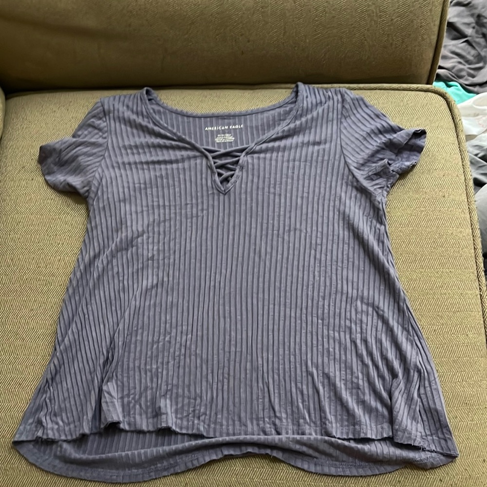 Purple American eagle shirt